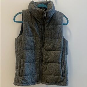 Gray Patterned Quilted Vest